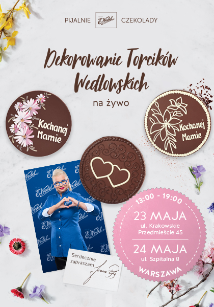 Dekorowanie Torcików Wedlowskich na Żywo maj 2021
