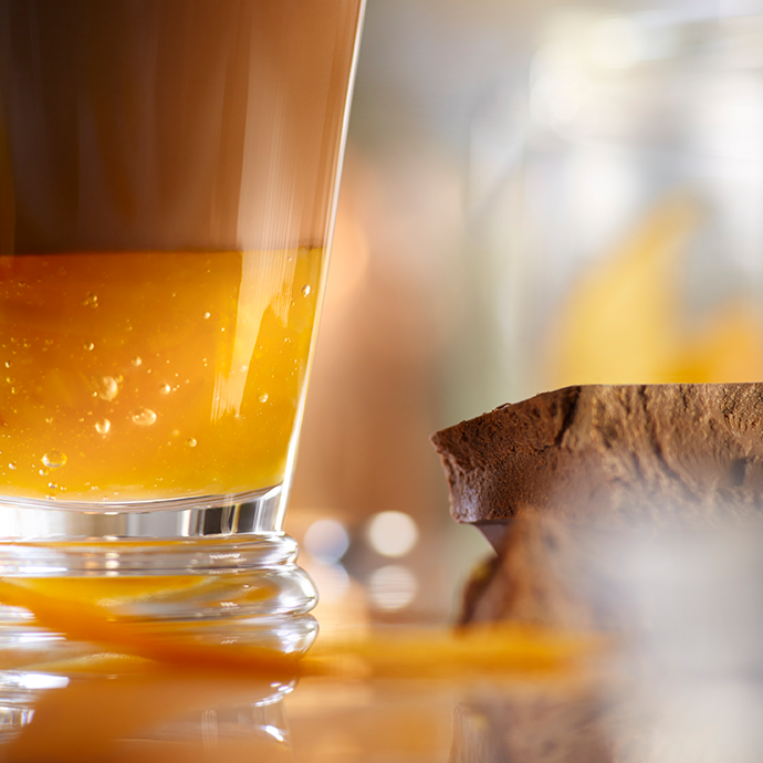 MUS CZEKOLADOWY Z KAJMAKIEM I POMARAŃCZĄ