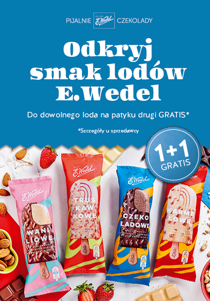 Lody od E.Wedel 1+1 Gratis